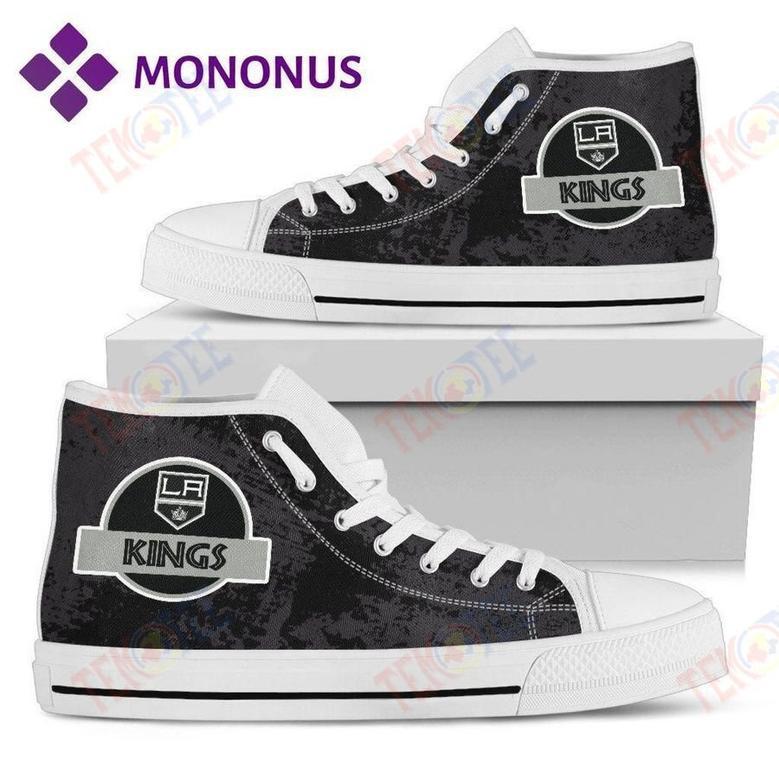 Mens Womens Jurassic Park Los Angeles Kings High Top Shoes White For Men And Women Nice And Comfortable