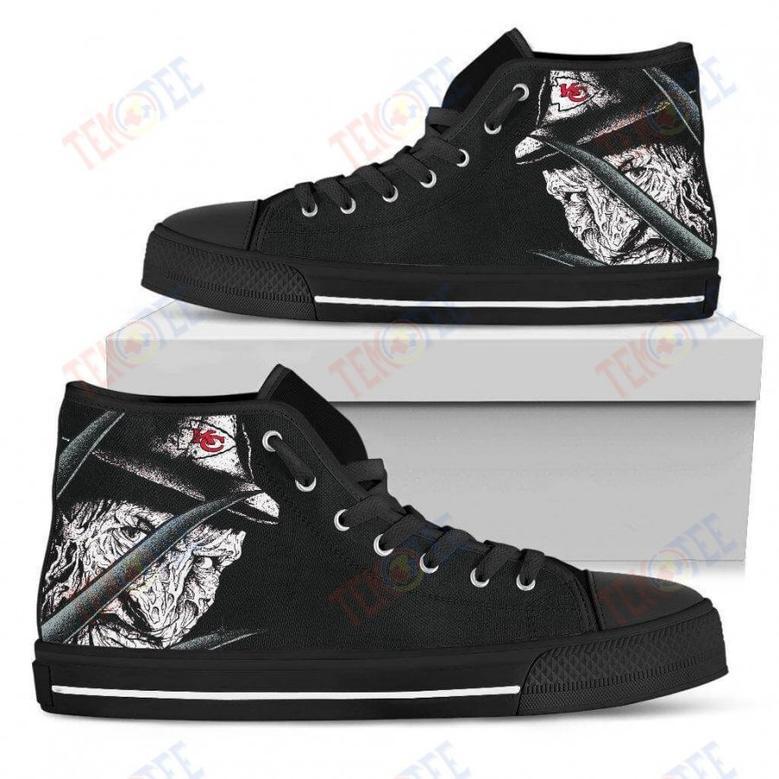 Mens Womens Kansas City Chiefs Nightmare Freddy Colorful High Top Shoes Printable