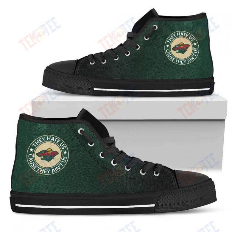 Mens Womens Minnesota Wild High Top Shoes They Hate Us Cause They Aint Ustop Quality