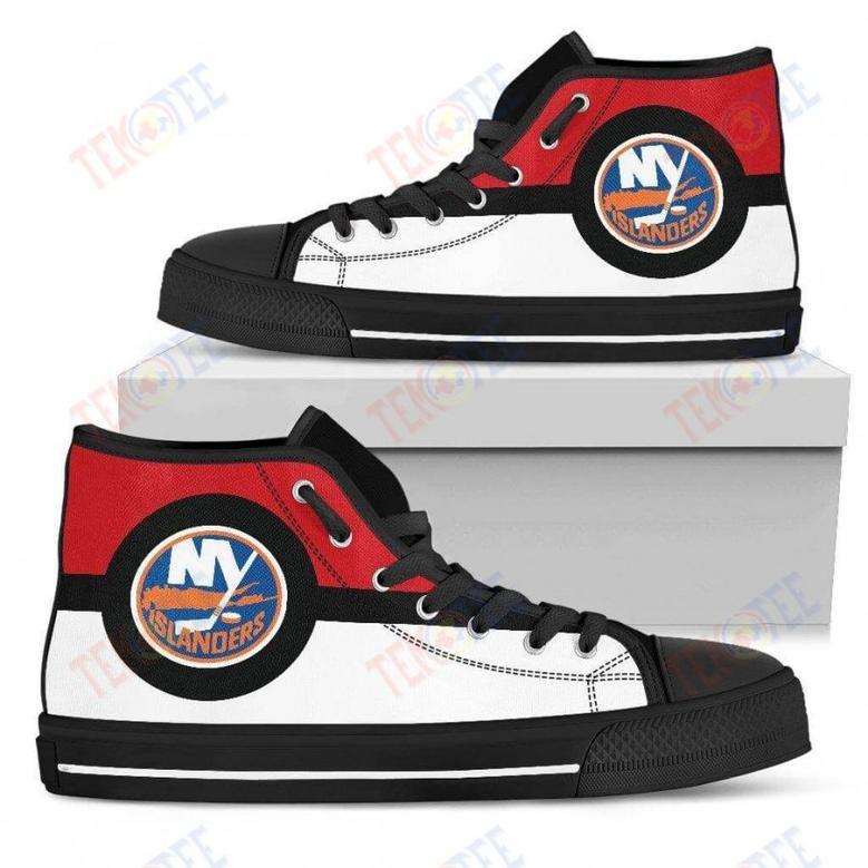 Mens Womens New York Islanders High Top Shoes Bright Colours Open Sections Great