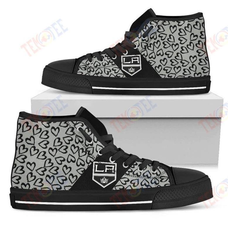 Mens Womens Perfect Cross Color Absolutely Nice Los Angeles Kings High Top Shoes