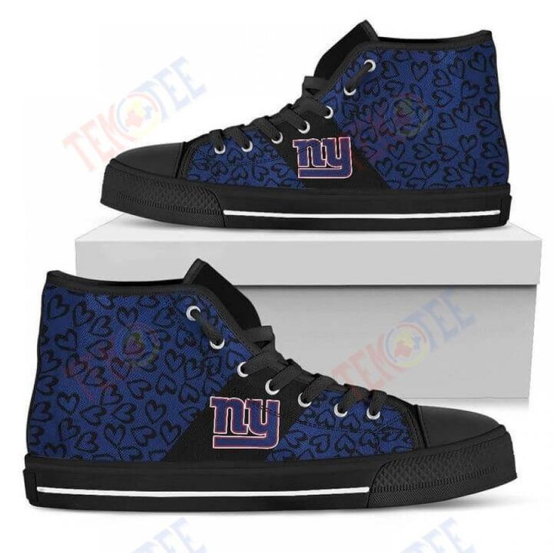 Mens Womens Perfect Cross Color Absolutely Nice New York Giants High Top Shoes