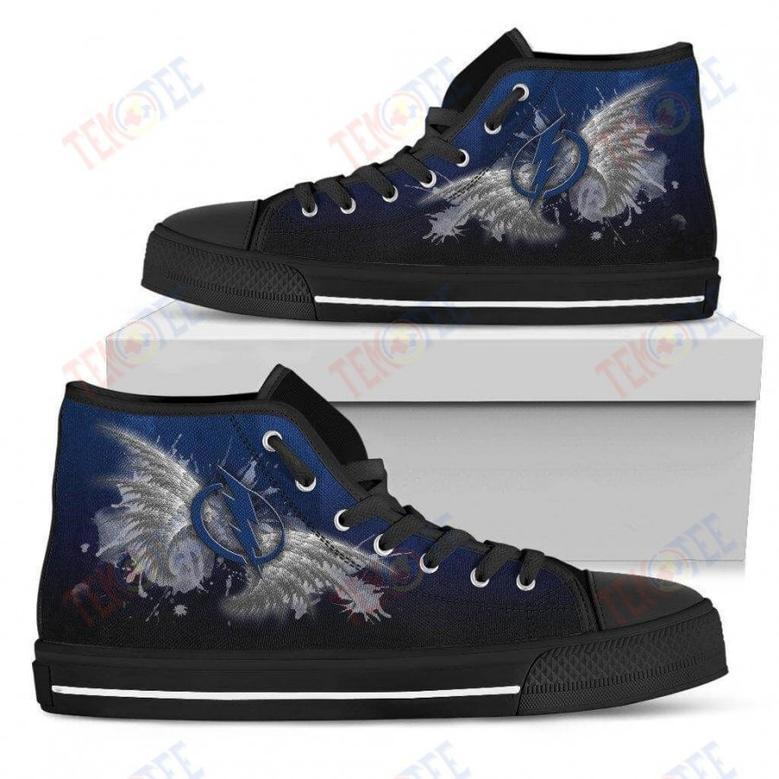 Mens Womens Tampa Bay Lightning Angel Wings High Top Shoes Printable