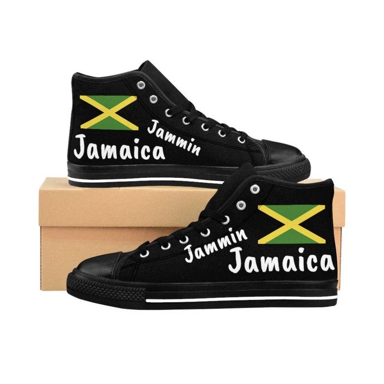 Rasta Hip Hop Street Style Men’S Jammin Jamaica Hightop Sneakers High Top Shoes
