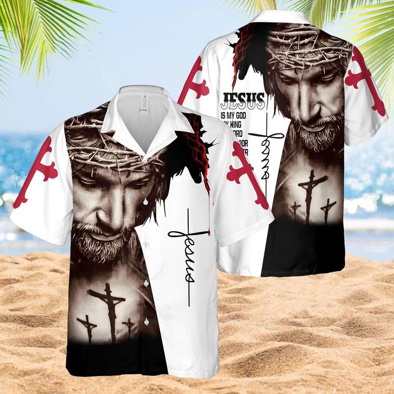 Jesus Is My God My Life All My Everything Hawaiian Shirt - Christian Hawaiian Shirt for Men Women