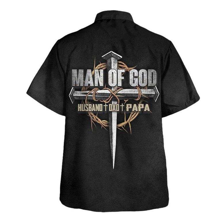 Jesus Man Of God Husband Dad Papa Hawaiian Shirt