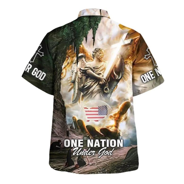 One Nation Under God Christian Hawaiian Shirts For Men & Women