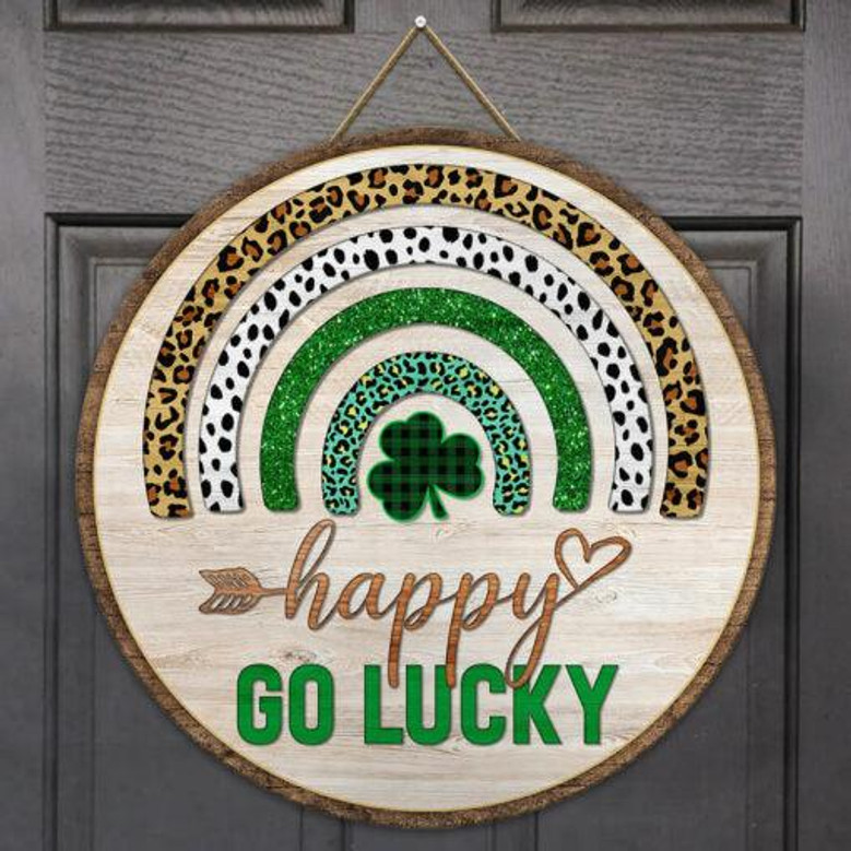 Happy St. Patrick’s Day Round Wood Sign
