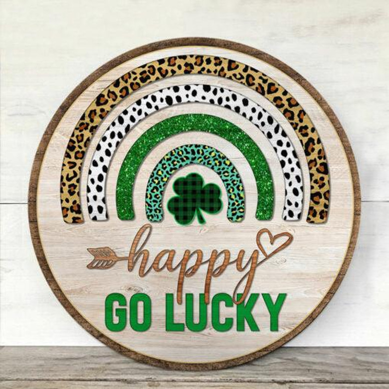 Happy St. Patrick’s Day Round Wood Sign