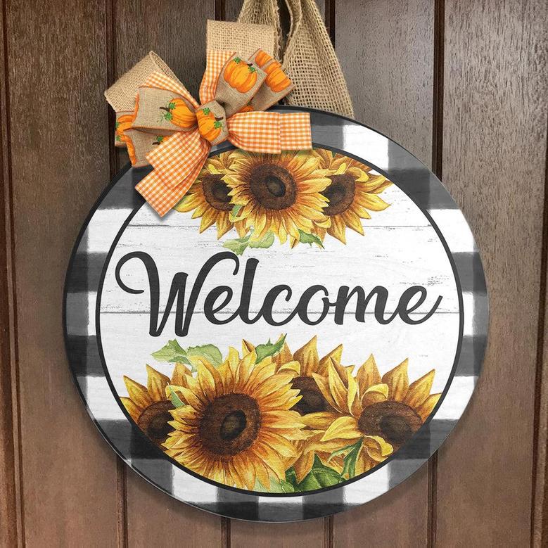 Welcome Sign Custom Round Wood Sign