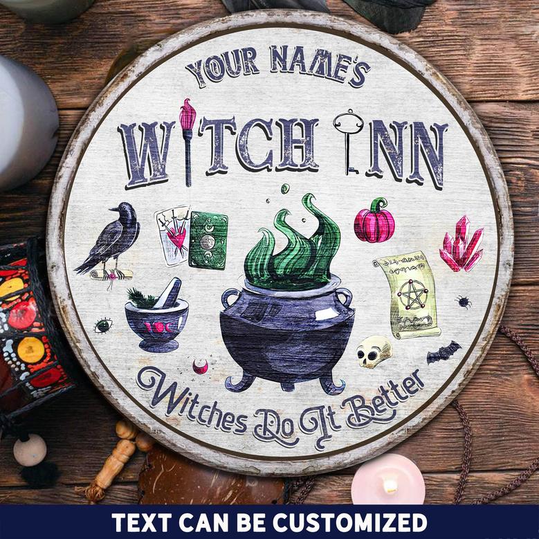 Witches Do It Better Custom Round Wood Sign