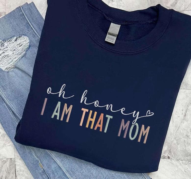 Cool Mom Embroidered Sweatshirt Crewneck Sweatshirt For Men And Women