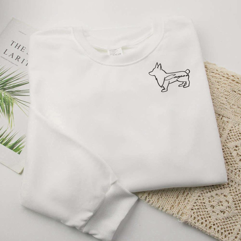 Custom Pet Sweatshirts, Custom Name Embroidered Sweatshirts, For Dog Lovers