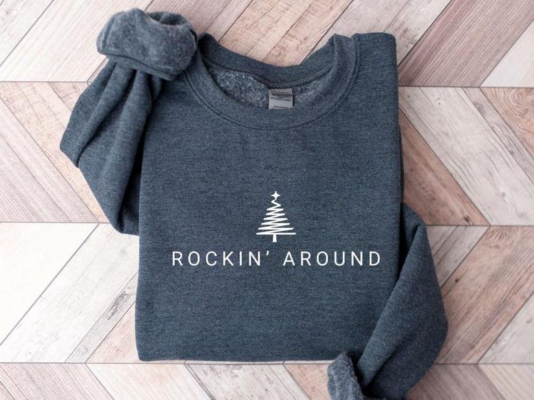 Embroidered Around The Christmas Tree Sweatshirt, Merry Xmas Shirt Gift