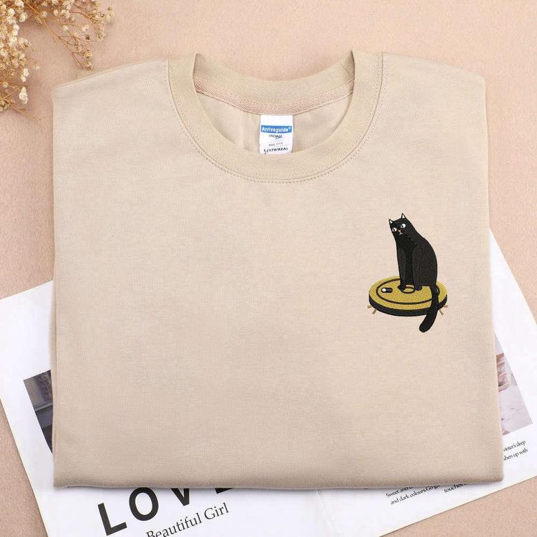 Personalized Cat Sweatshirt, Embroidered Sweatshirt, Gift For Cat Lover