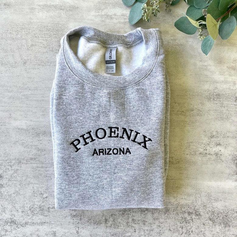 Phoenix Arizona Embroidered Sweatshirt Crewneck Sweatshirt Gift For Family
