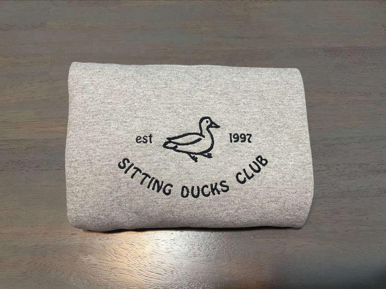 Sitting Ducks Embroidered Sweatshirts Crewneck Sweatshirt Gift For Family