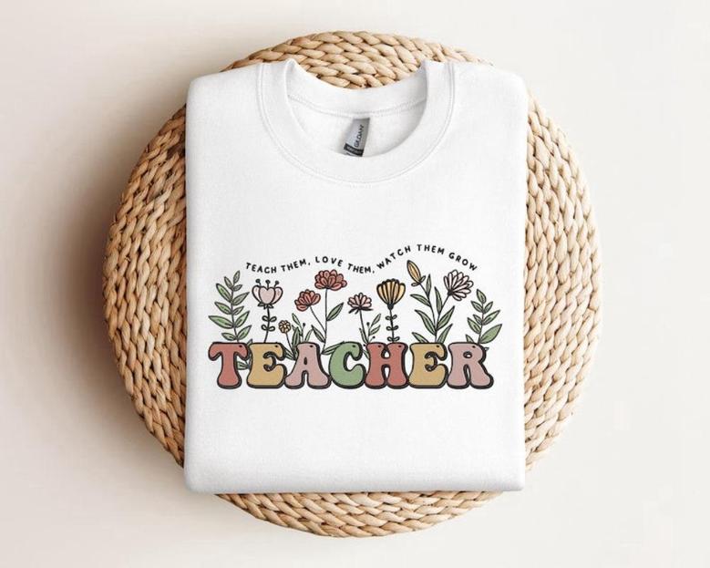 Teacher Embroidered Sweatshirt Crewneck Sweatshirt For Men Women