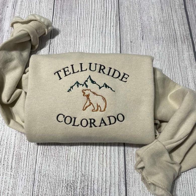 Telluride Colorado Embroidered Sweatshirt Crewneck Sweatshirt For Men Women
