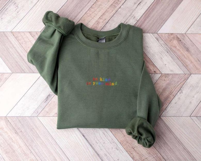 Trendy Quote Embroidered Sweatshirt Crewneck Sweatshirt Best Gift For Family