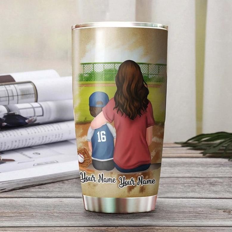 Baseball Mom Biggest Fan Of Her Son Personalized Tumblerbirthday Christmas Gift Mother'S Day Gift For Baseball Mom