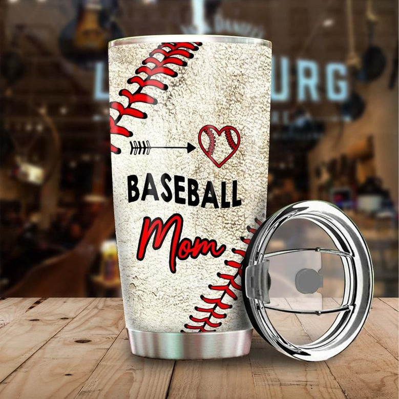Baseball Mom Heart Funny Cute Personalized Tumblerbirthday Gift Christmas Gift Mother'S Day Gift For Baseball Mom