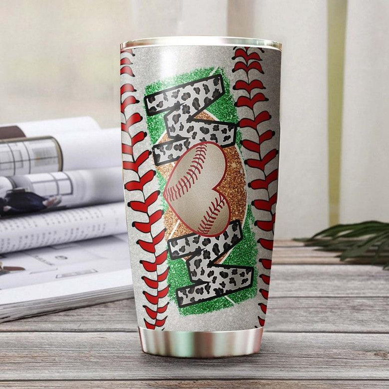 Baseball Mom Heart Funny Cute Tumblerbirthday Gift Christmas Gift Mother'S Day Gift For Baseball Mom