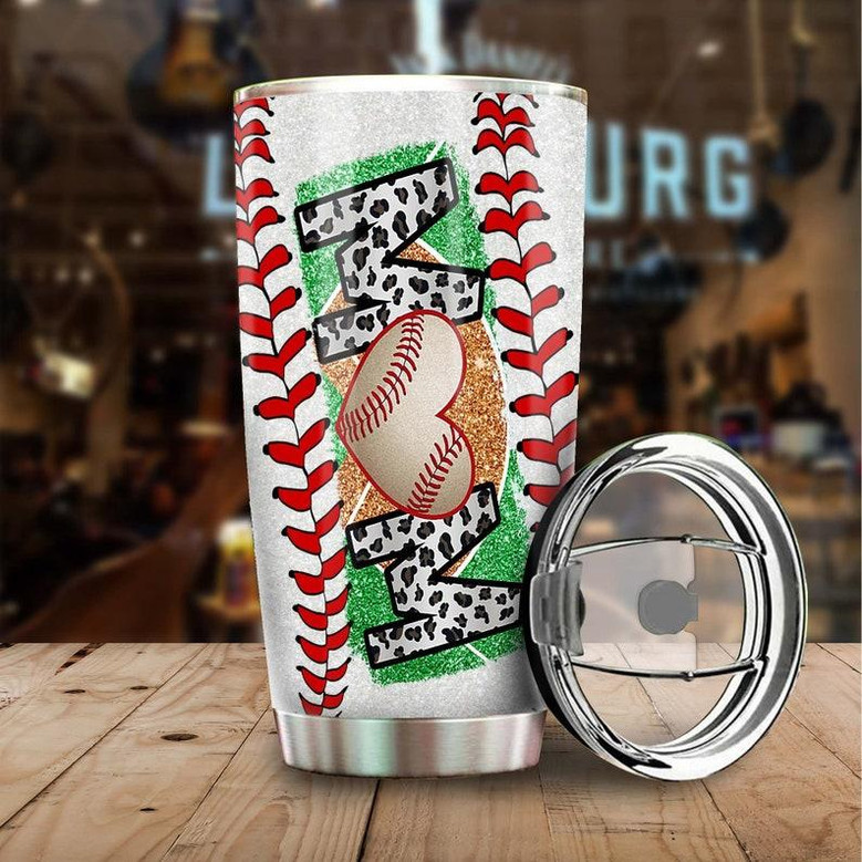 Baseball Mom Heart Funny Cute Tumblerbirthday Gift Christmas Gift Mother'S Day Gift For Baseball Mom