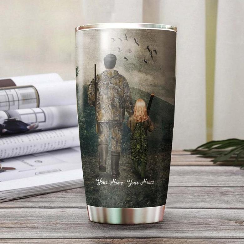 Dad Hunting Thank You For Teaching Me How To Be A Man Personalized Tumblerbirthday Christmas Father'S Day Gift For Father From Daughter