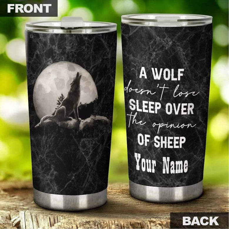 Doesn'T Lose Sleep Over Sheep Opinion Personalized Steel Tumbler Wolf Lover Tumbler Birthday Gift Gift For Her For Him Unique Present Doesn'T Lose Sleep Over Sheep Opinion Personalized Steel Tumbler Wolf Lover Tumbler Birthday Gift Gift For Her For Him Unique Present