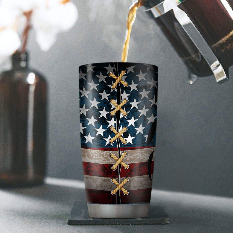 God Bless America Land That I Love Unique Personalized Eagle Stainless Steel Tumbler