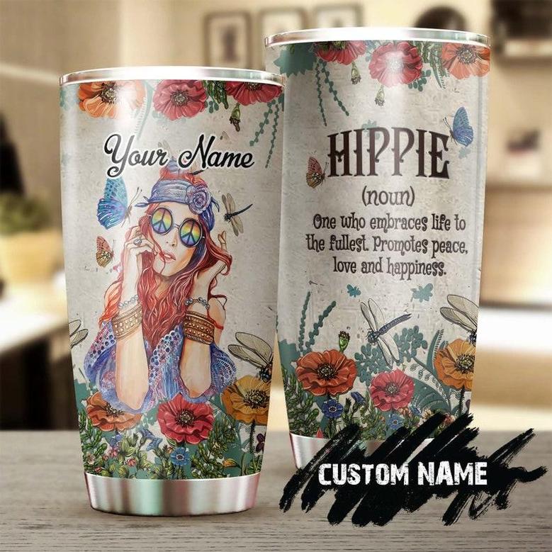Hippie Girl Hippie Definition Peace Love Happiness Personalized Tumblerboho Tumblergypsy Gift Bohemian Gift For Her Gift For Hippie Friend