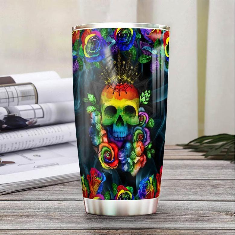 Lgbt Skull Personalized Stainless Steel Tumbler