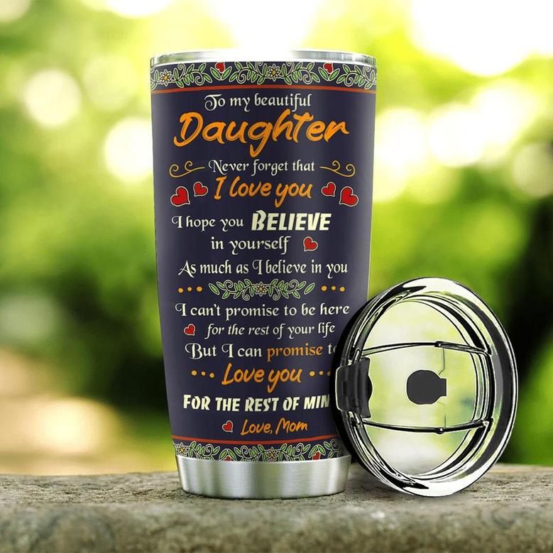 Personalized Sugar Skull Mom To Daughter Stainless Steel Tumbler