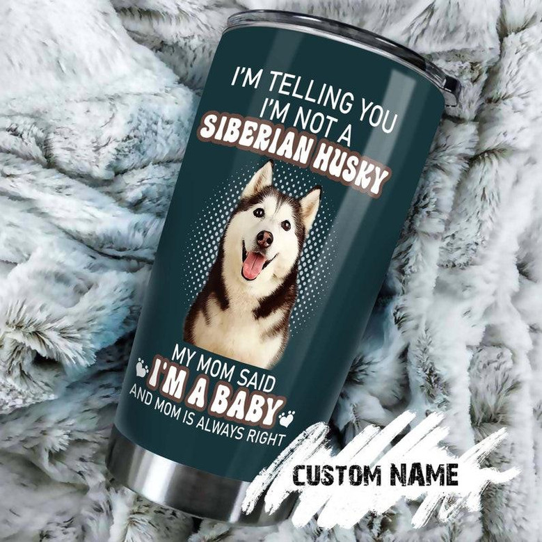 Siberian Husky Puppy Dog Mom Leopard Style Personalized Tumbler Gift For Siberian Husky Mom Mother'S Day Giftgift For Siberian Husky Lover