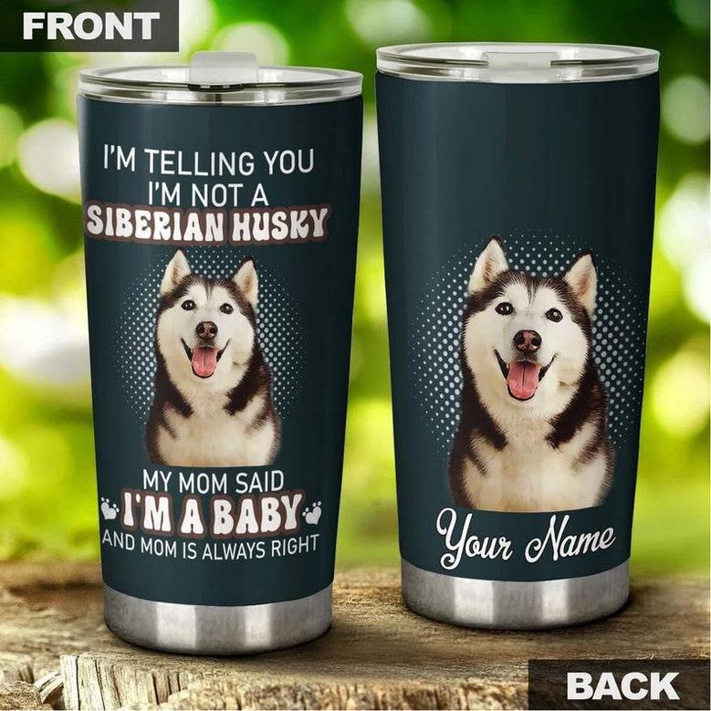 Siberian Husky Puppy Dog Mom Leopard Style Personalized Tumbler Gift For Siberian Husky Mom Mother'S Day Giftgift For Siberian Husky Lover