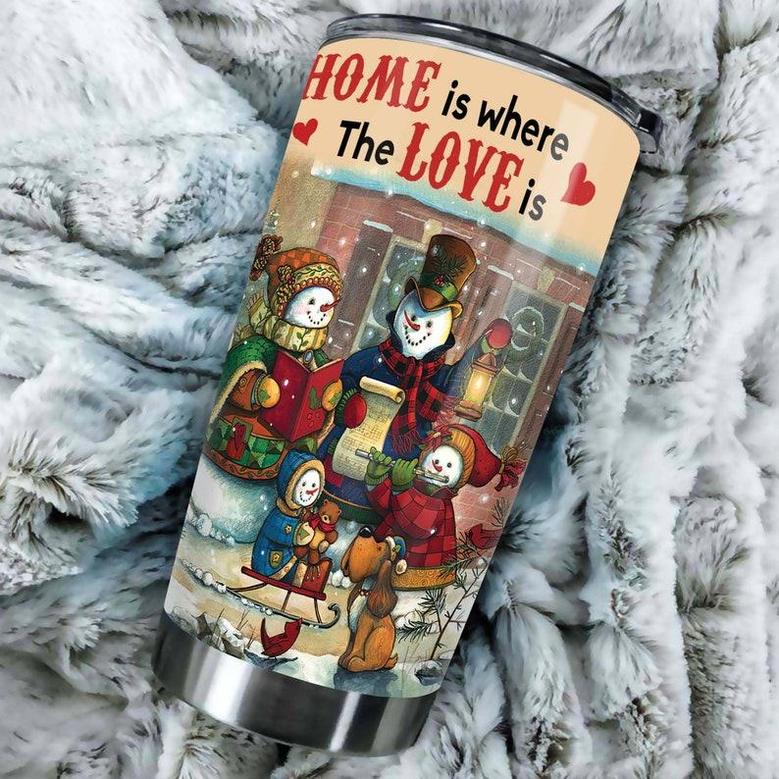 Snowman Family Home Is Where The Love Is My Sunshine Tumblermerry Christmas Tumblerchristmas Tumblerchristmas Gift Husband From Wife