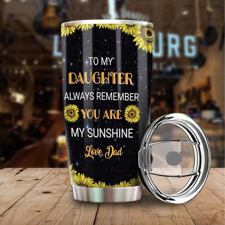 To Daughter Elephant You Are My Sunshine Personalized Tumblerbirthday Gift Christmas Gift For Daughter From Dad Elephant Lover
