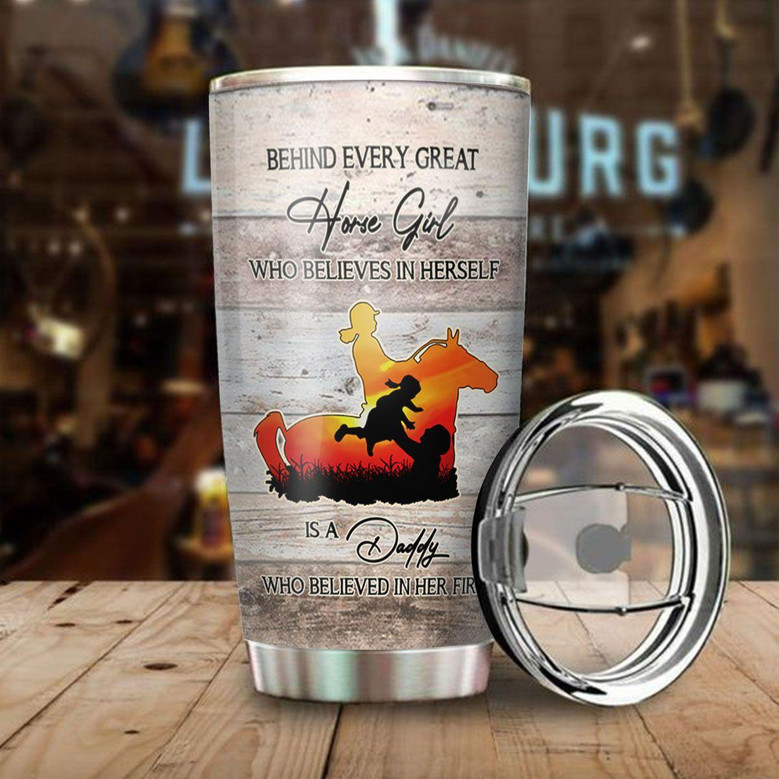 To My Dad Horse Riding Tumbler