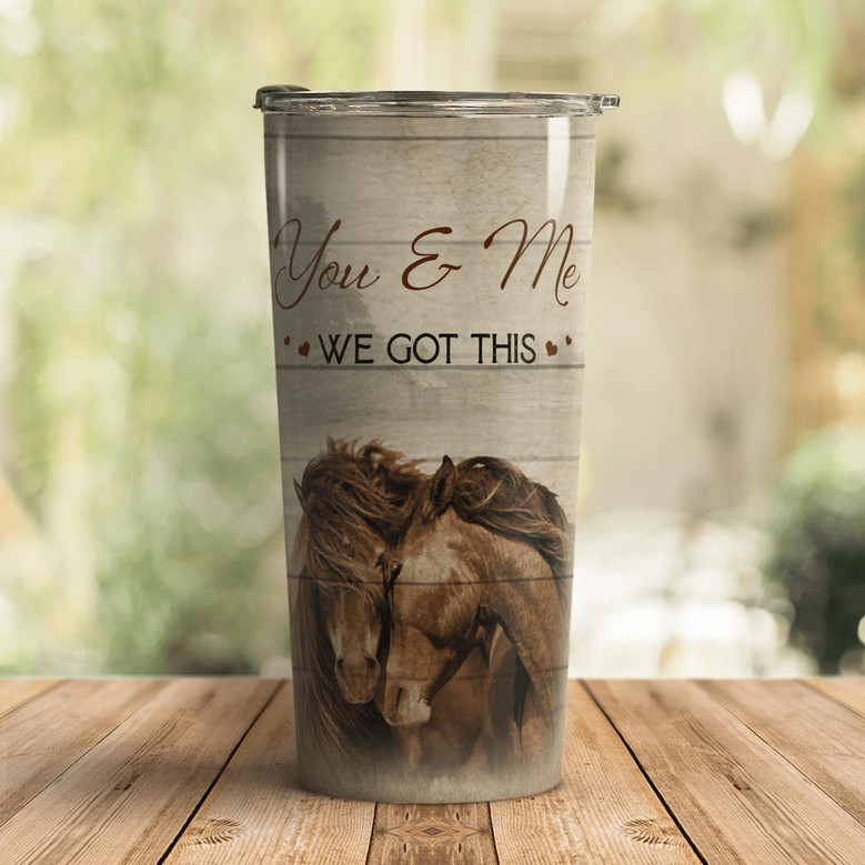 Custom Horse Couple Tumbler
