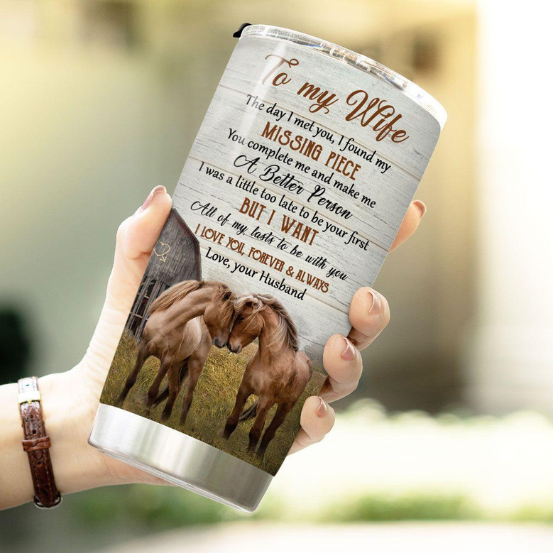 Custom Horse Couple Tumbler