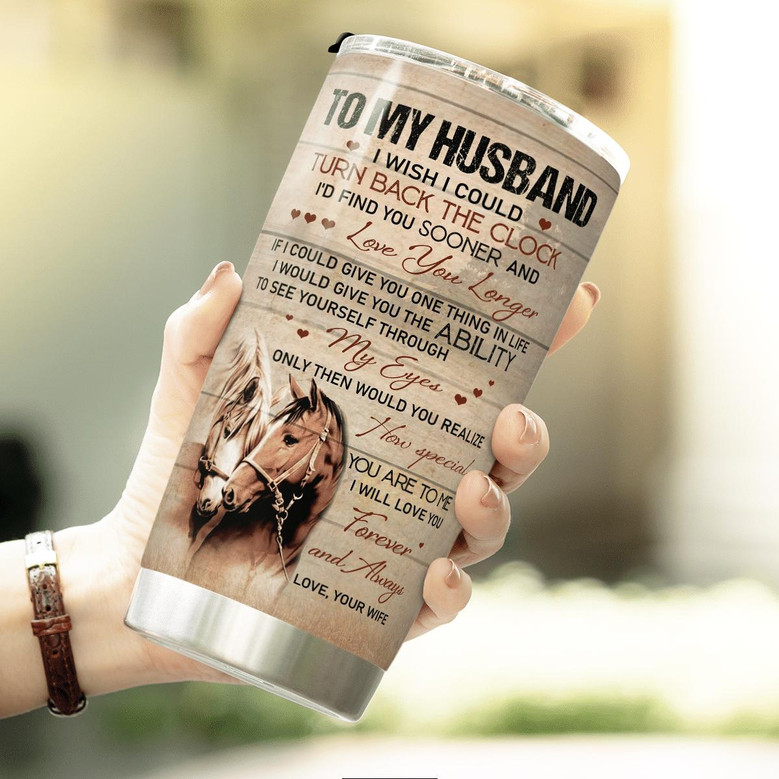 Custom Horse Couple Tumbler