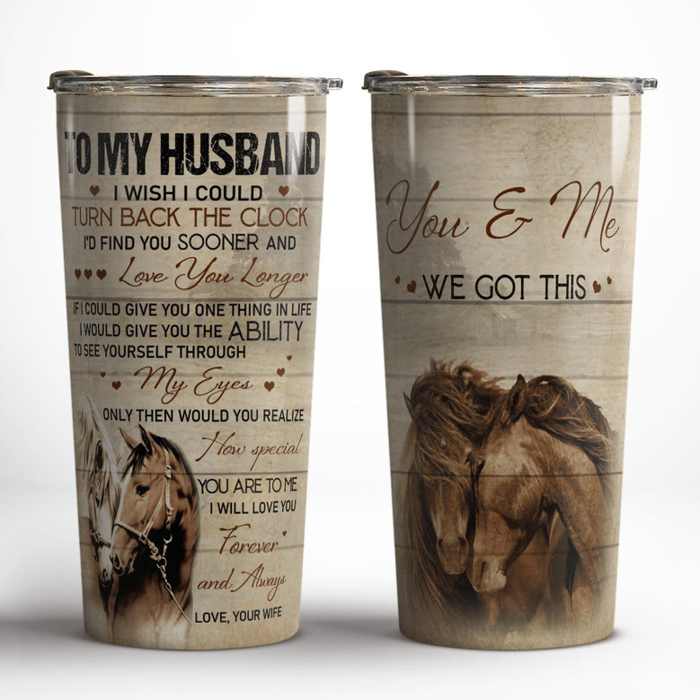 Custom Horse Couple Tumbler