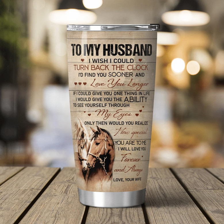 Custom Horse Couple Tumbler
