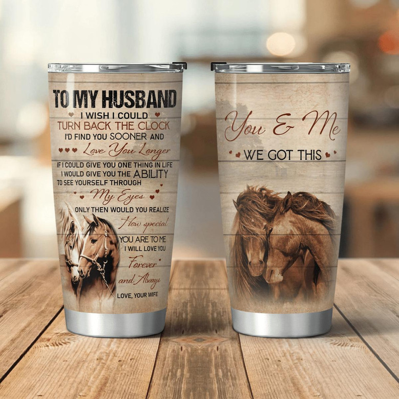 Custom Horse Couple Tumbler