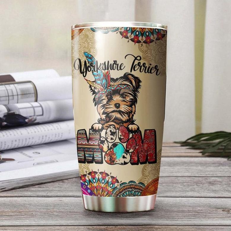 Yorkshire Mom Native America Personalized Yorkshire Tumbler Mother'S Day Gift For Yorkie Mom Gift For Yorkie Loveryorkie Tumbler