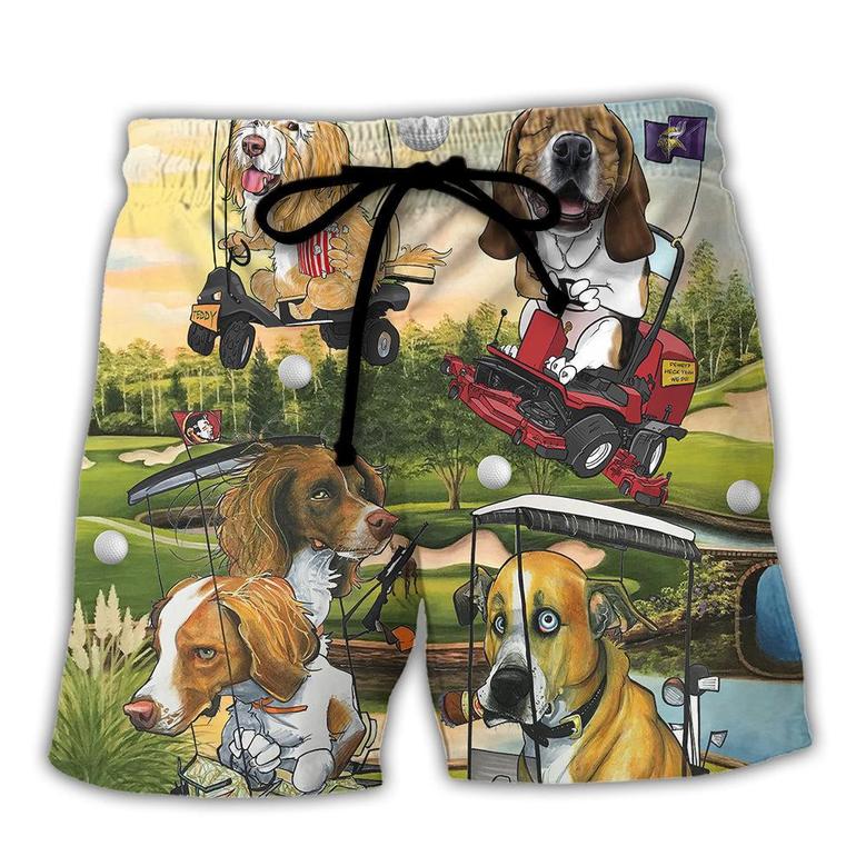 Golf Funny Dog Golf Cart This Is How I Roll Golf Lover Beach Short