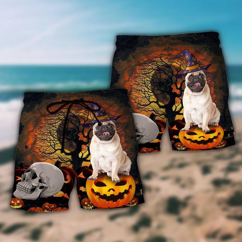 Halloween Pug My Lovely Dog Beach Short