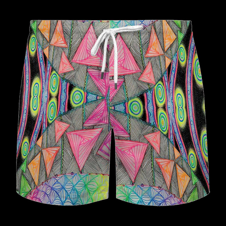 Hippie Art Earth And Peace Beach Short For Men, Women