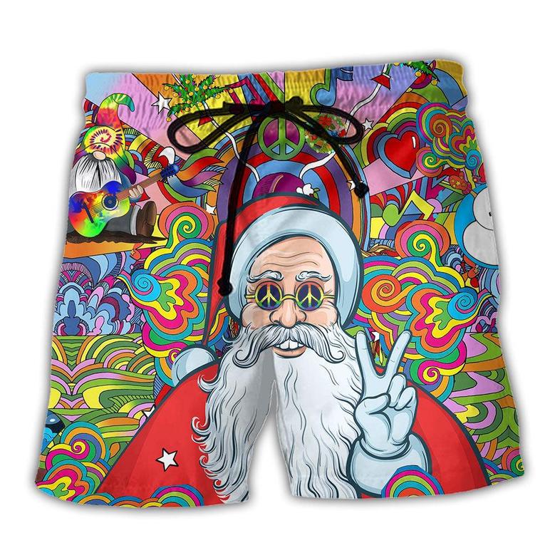 Hippie Santa Says Hi Color Beach Short